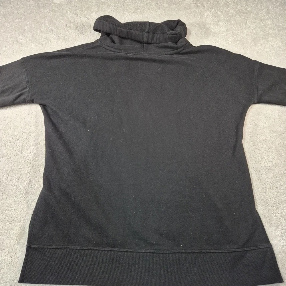 Calvin Klein Performance Women's Cowl Neck Sweatshirt Long Sleeve Black  Size Lg